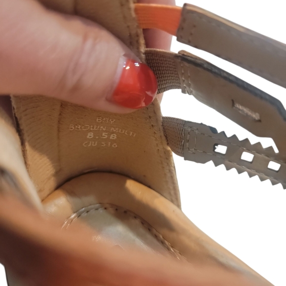 Earth Women's Brown Multi Leather Sandals With Box Size 8.5 B - Picture 9 of 9